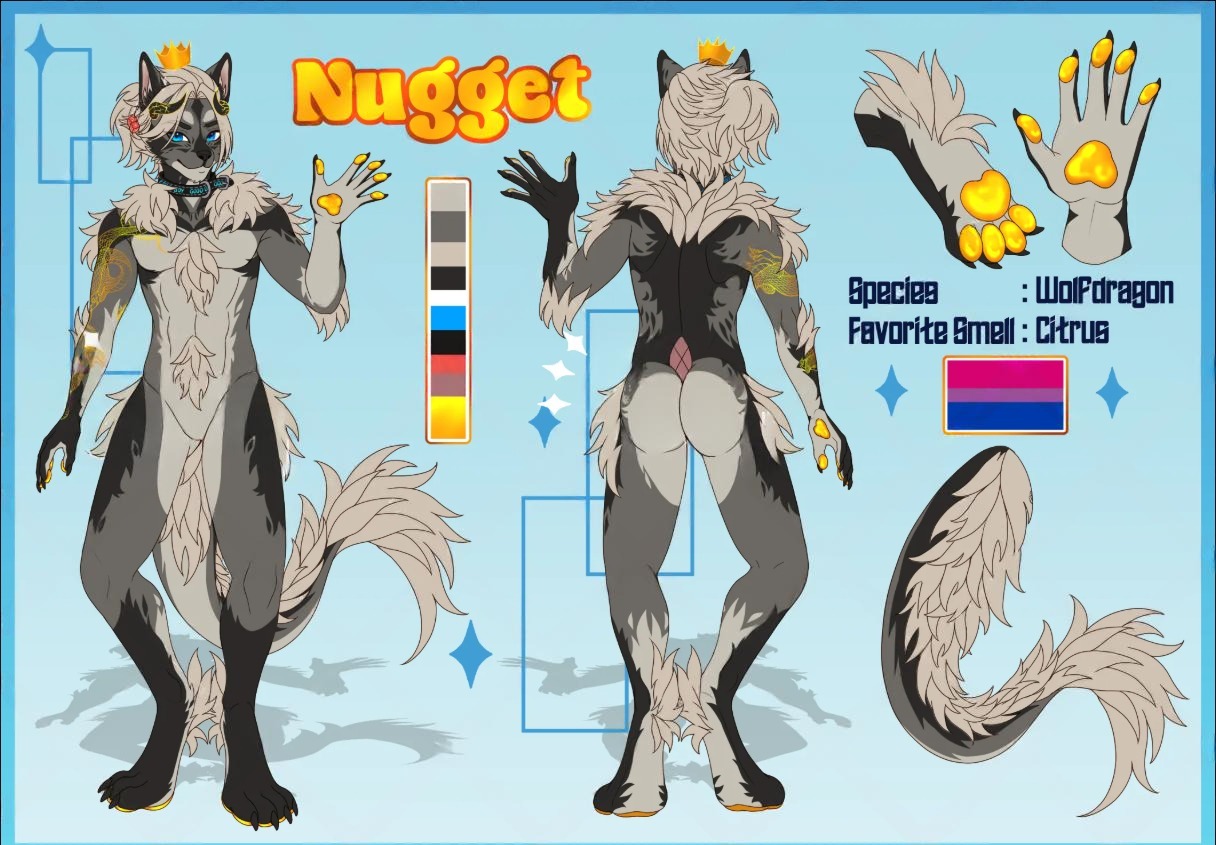 Furry refsheet preview